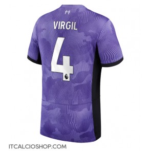 Liverpool Virgil van Dijk #4 Terza Maglia 2023-24 Manica Corta